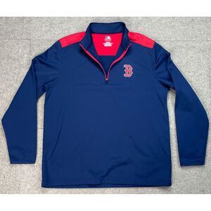 MLB Genuine Merchandise Boston Red Sox Men's 1/4 Zip Pullover Size XL‎